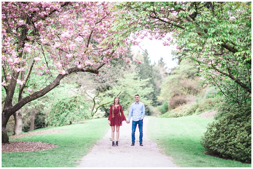 A Cloudy Spring Engagement at the Washington Park Arboretum