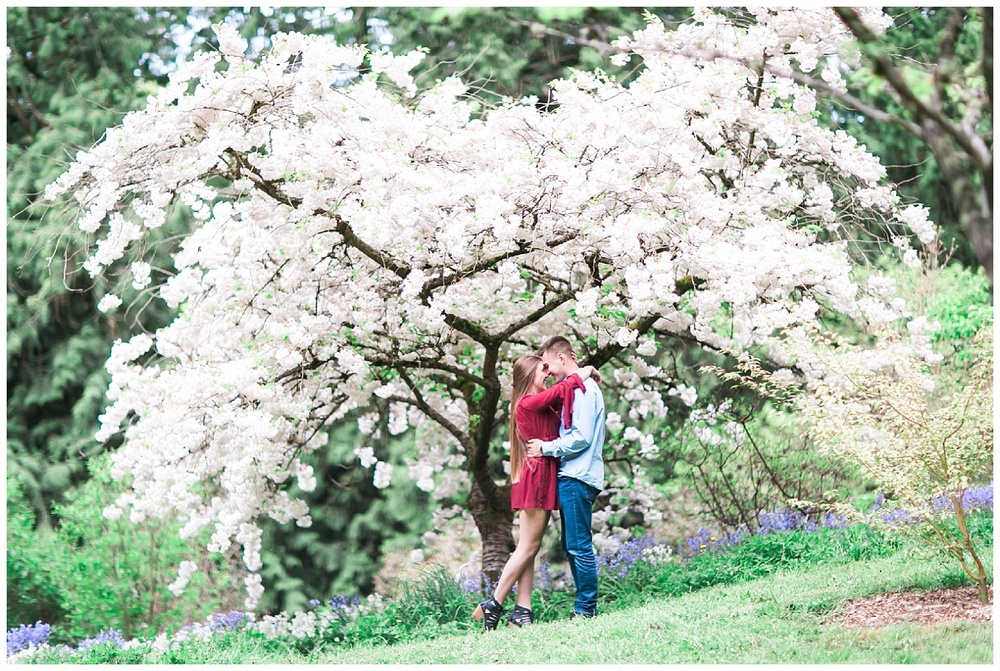 A Cloudy Spring Engagement at the Washington Park Arboretum