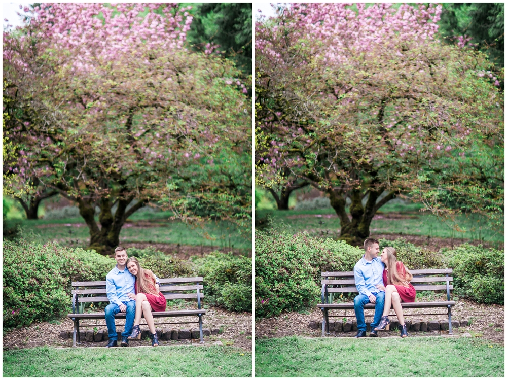 A Cloudy Spring Engagement at the Washington Park Arboretum