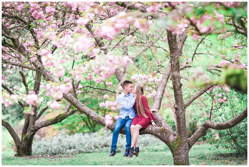 A Cloudy Spring Engagement at the Washington Park Arboretum