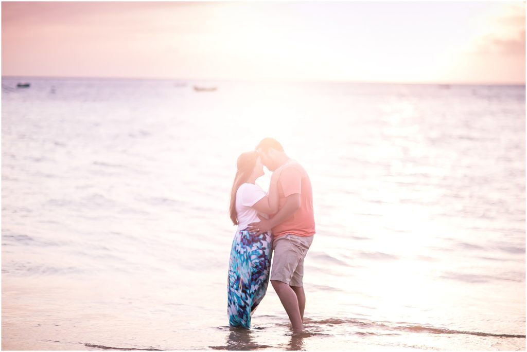 A Hawaii Sunset Newlywed Session