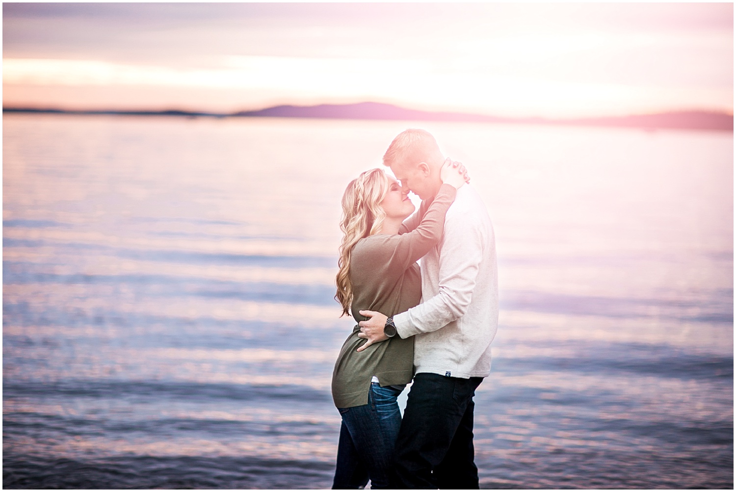 An Autumn Sunset Engagement at Discovery Park