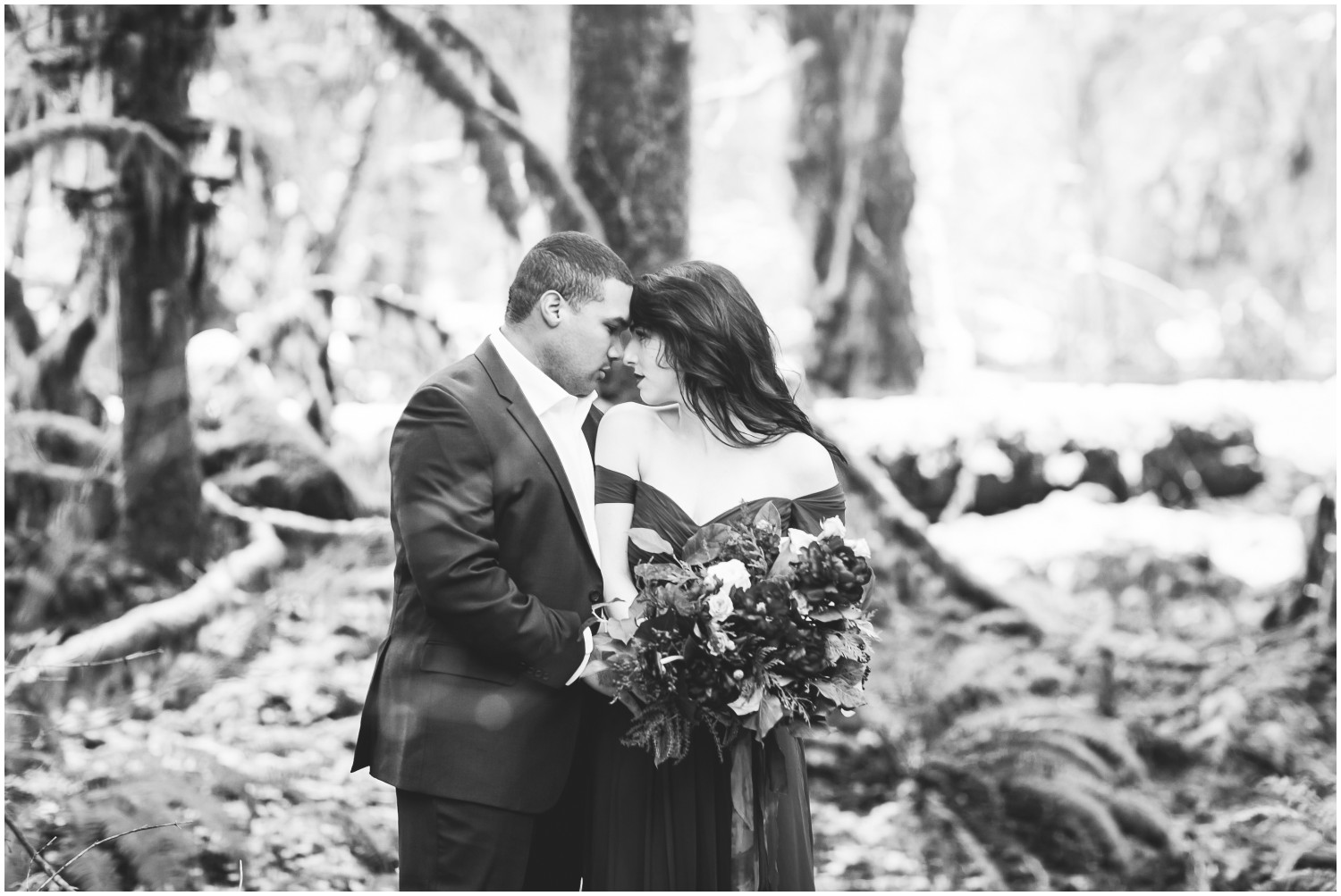 A Mossy Anniversary Session at the Hoh Rainforest