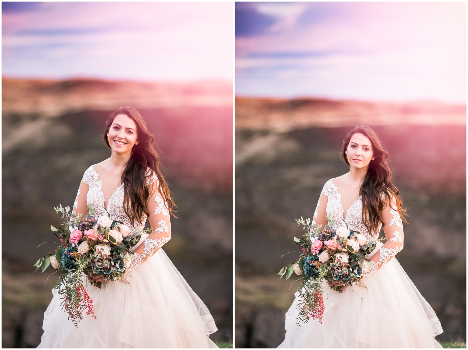 A Sunset Cliff-side Anniversary Session at Palouse Falls