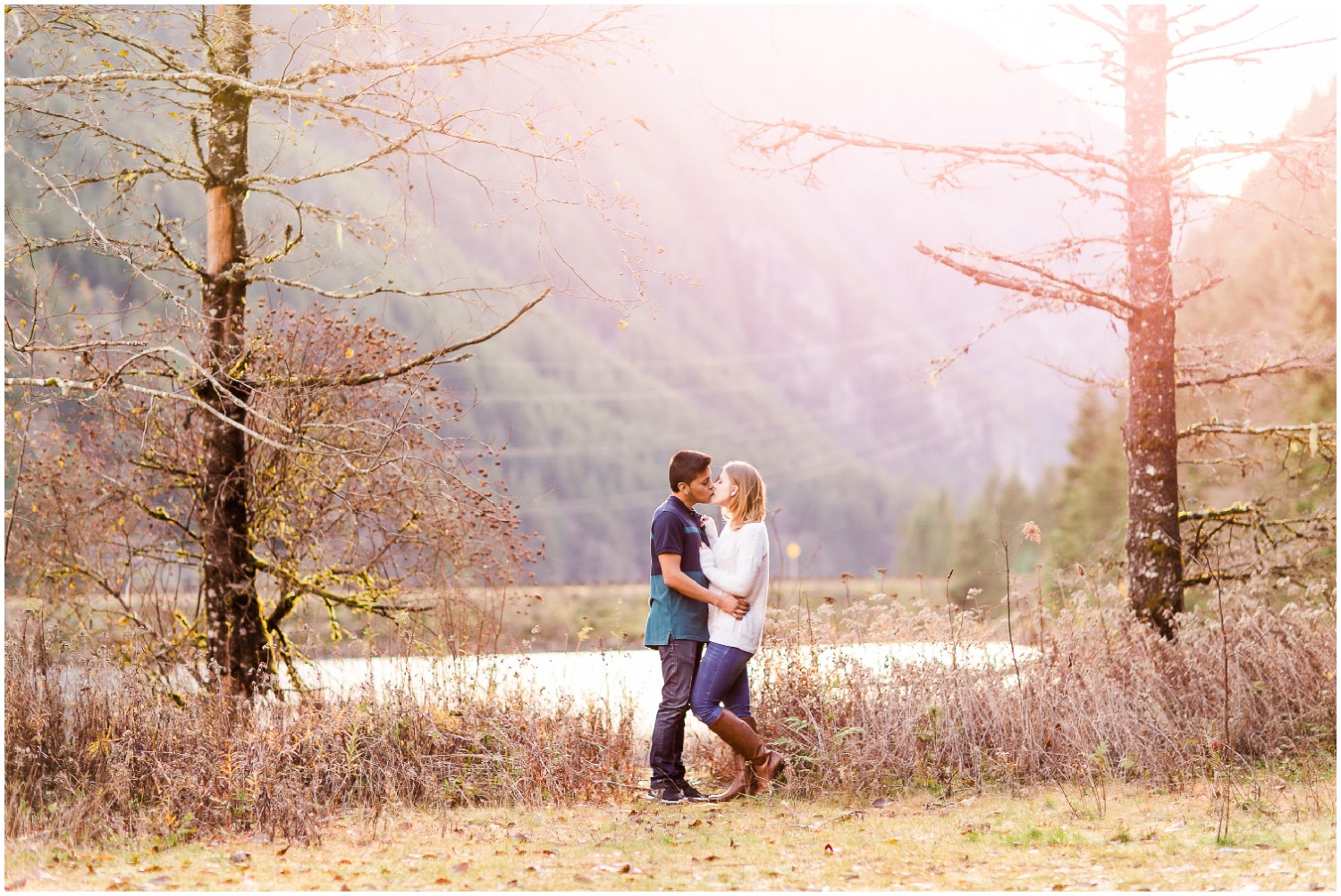 A Sunset Anniversary Session in the North Cascade Mountains