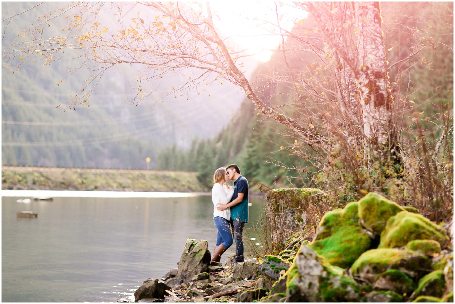 A Sunset Anniversary Session in the North Cascade Mountains