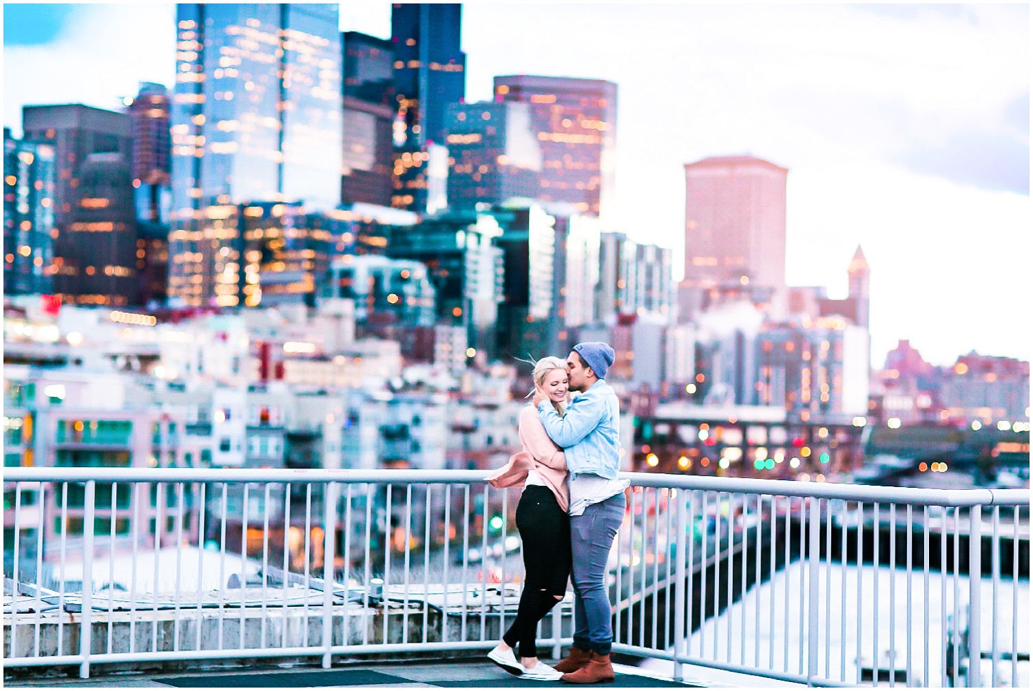 Stormy Downtown Seattle Engagement | Sean & Brittany