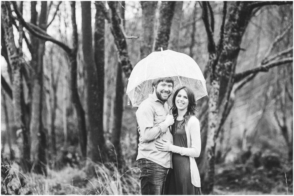 Rainy Golden Gardens Engagement | Andrew & Sarah