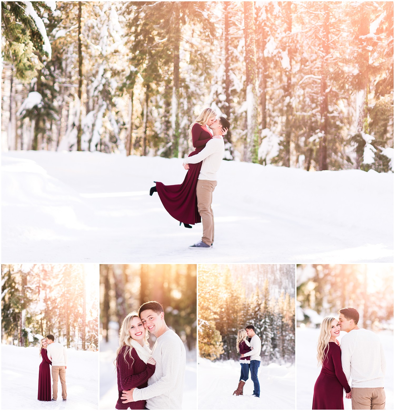 Seattle Wedding Photographer Photographs Engagement at Lake Wenatchee