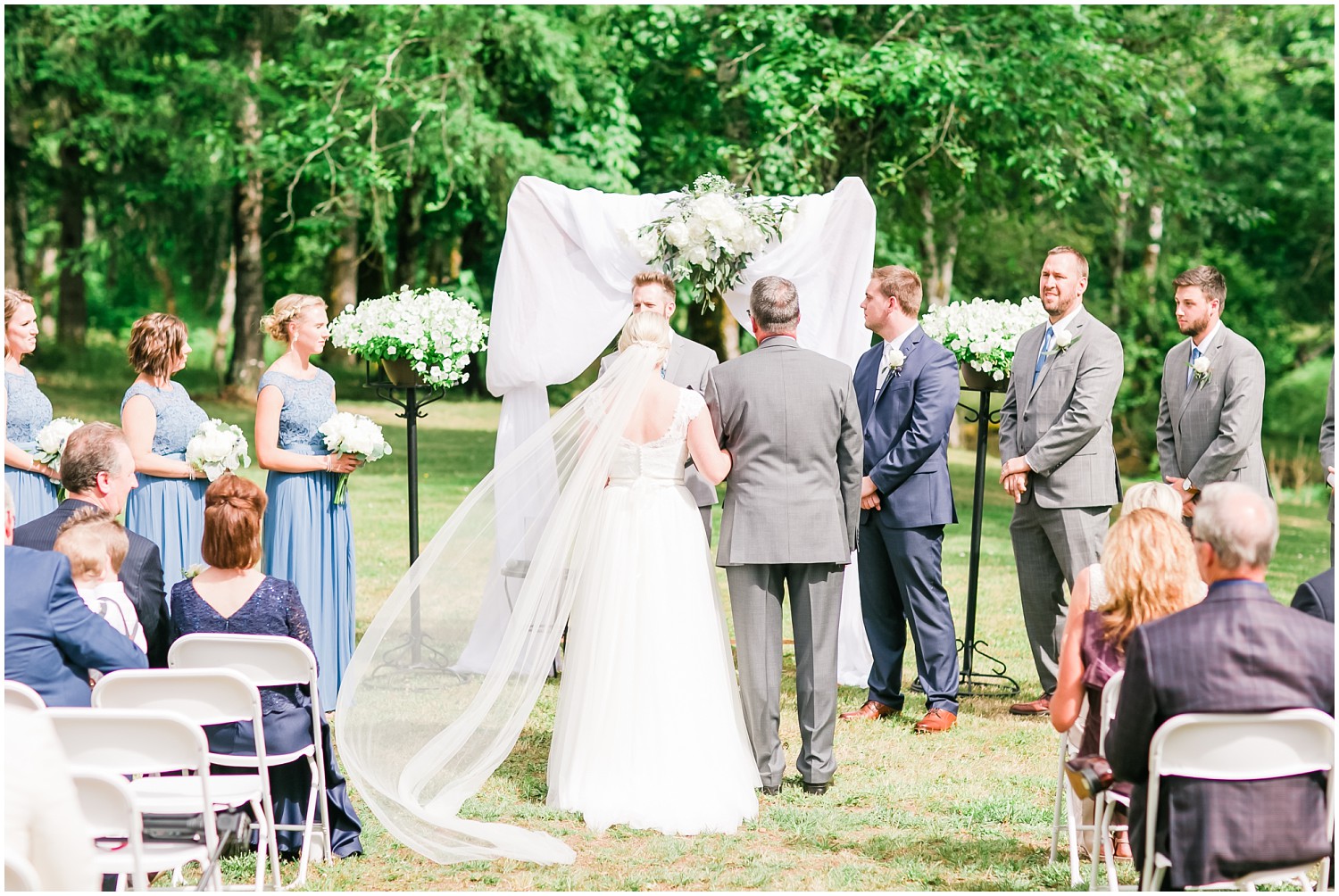 Dusty Blue Backyard Wedding | Daniel & Mackenzie