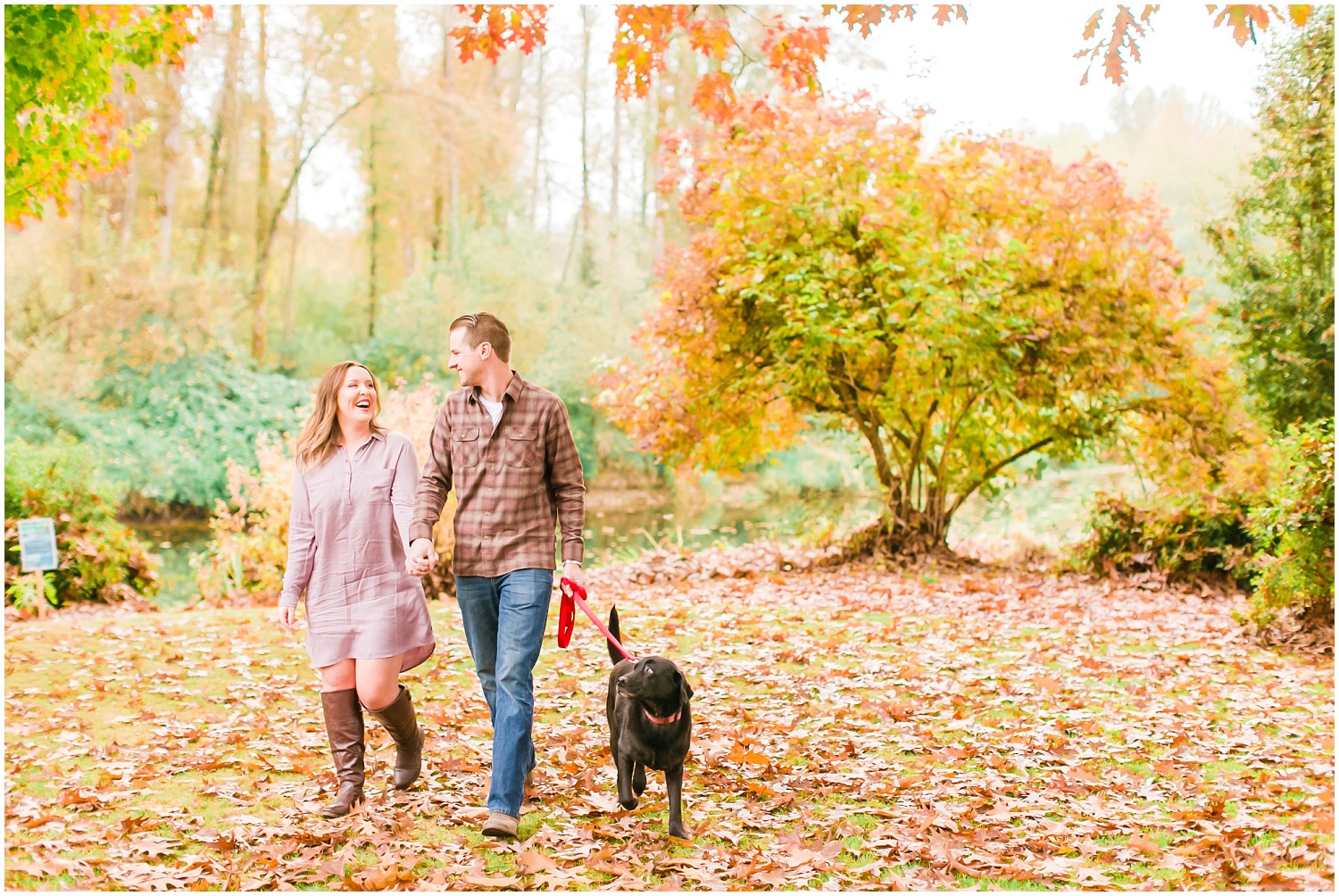 Autumn Bothell Landing Park Engagement | Nic & Brittany