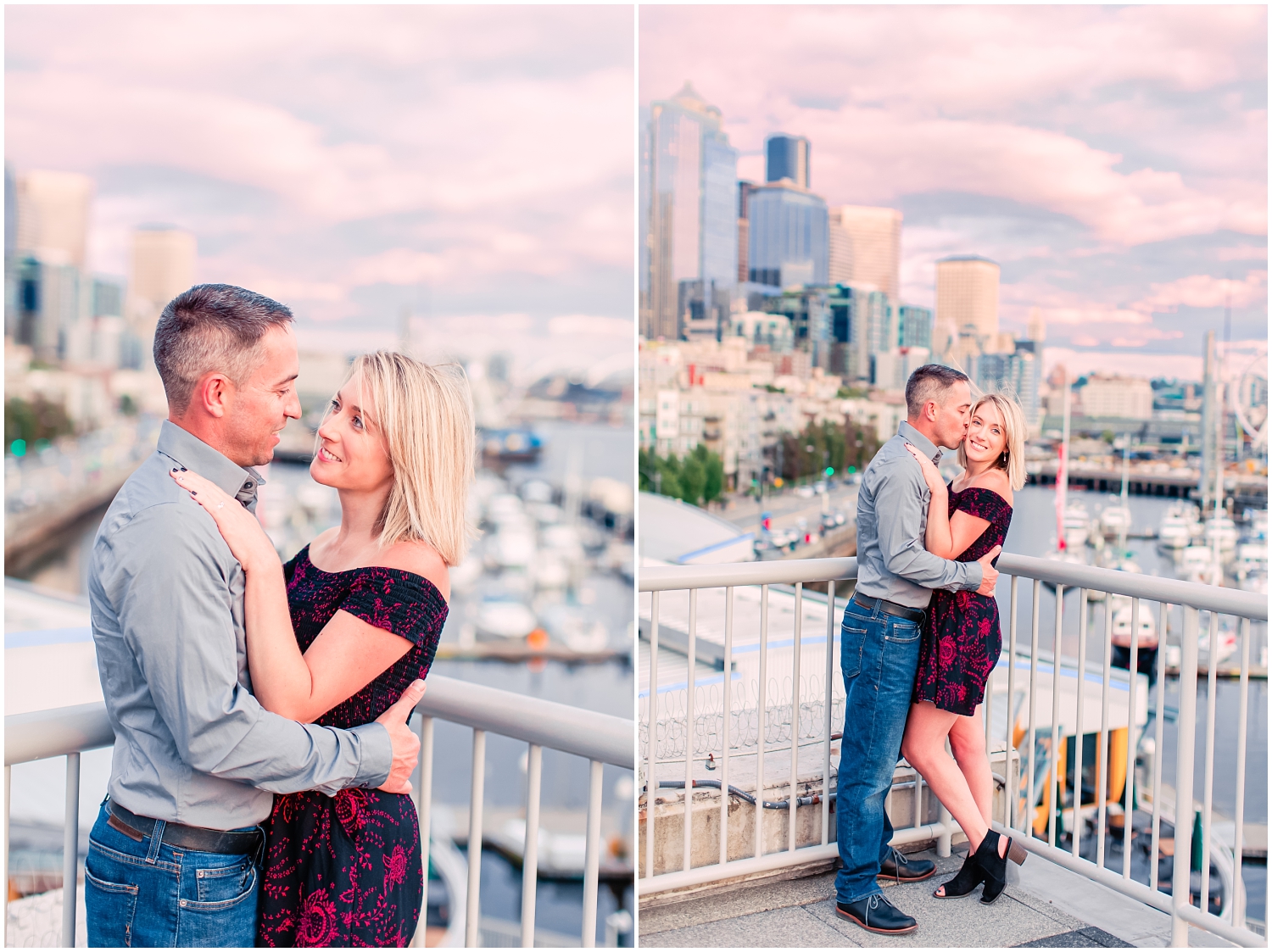 Downtown Seattle Waterfront Anniversary | Sean & Jessica