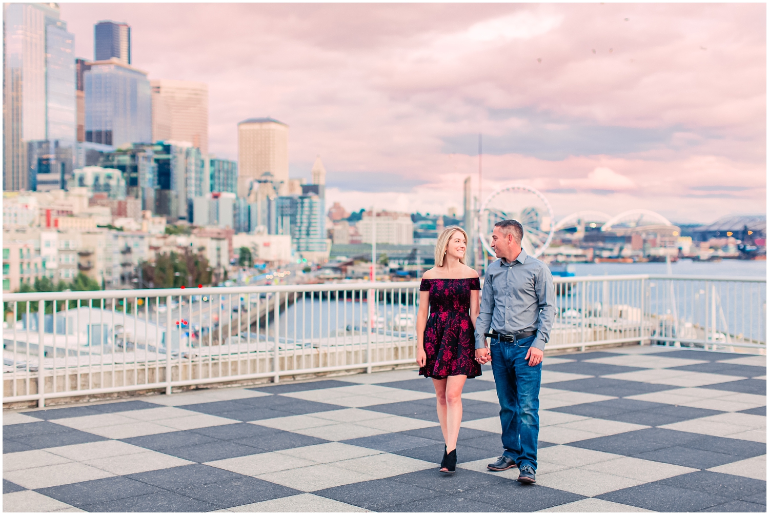Downtown Seattle Waterfront Anniversary | Sean & Jessica