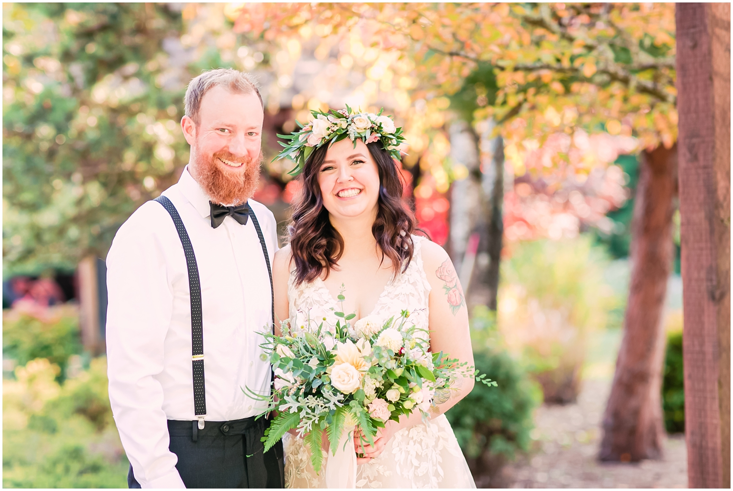 Autumn Backyard Intimate Wedding | Devin & Frida