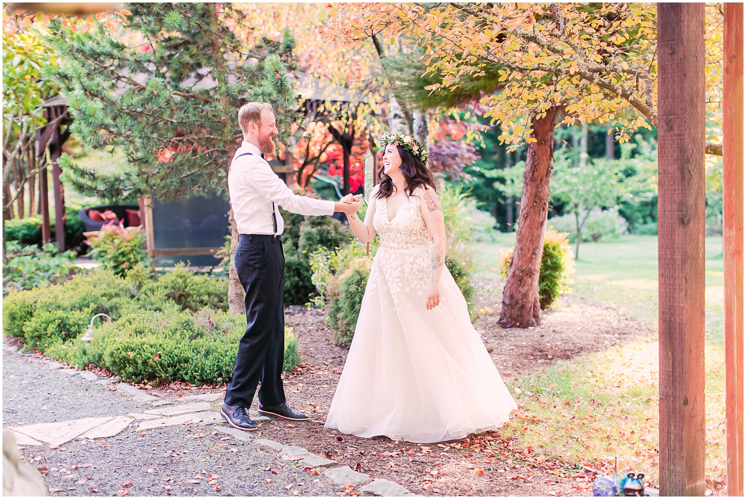 Autumn Backyard Intimate Wedding | Devin & Frida