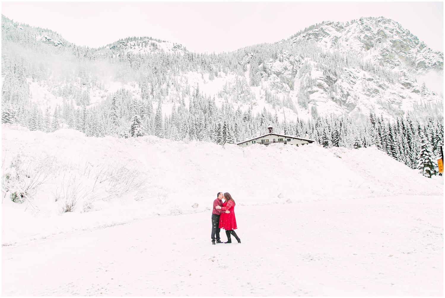 Winter Alpental Engagement | Teo & Brittany